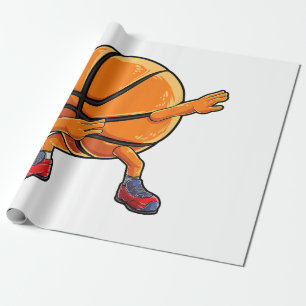 Dabbing Basketball Ball Funny Boys Men Women Sport Wrapping Paper