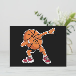 Dabbing Basketball Ball Funny Sports Player  Invitation