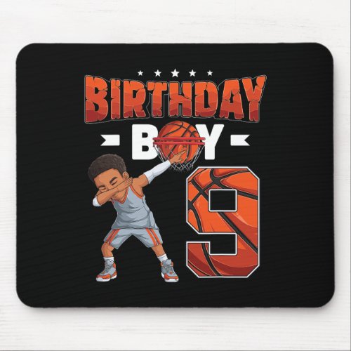 Dabbing Basketball player 9 Years Old Boy 9th Birt Mouse Pad