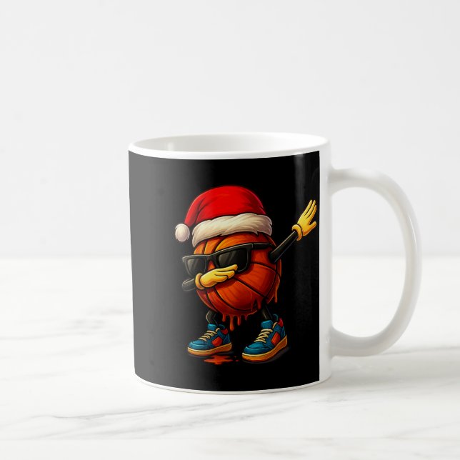 Dabbing Basketball Sungles Funny Christmas Tee Boy Coffee Mug (Right)