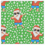 Dabbing Beach Santa Claus in a Aloha Shirt Tropica Fabric