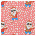 Dabbing Beach Santa Claus in a Aloha Shirt Tropica Fabric