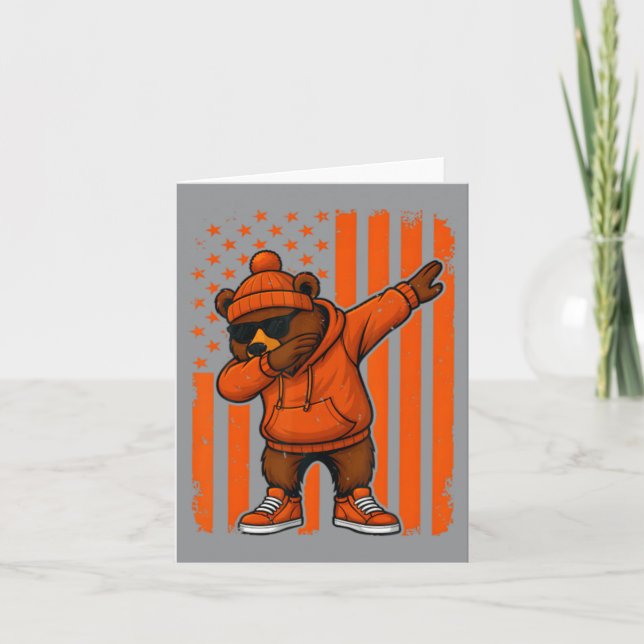 Dabbing Bear For Card (Front)