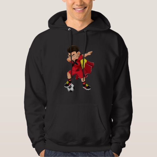 Dabbing Belgium Boy Belgium Football Flag Kids Hoodie