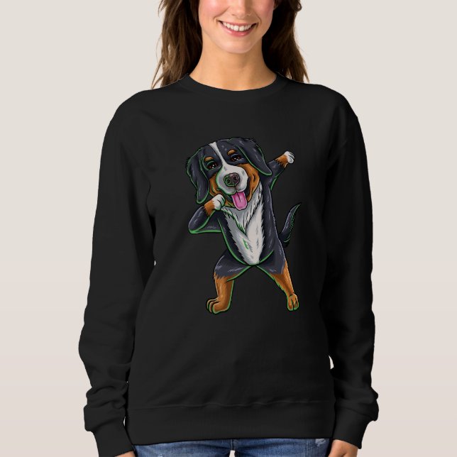 Dabbing Bernese Mountain Dog Premium Sweatshirt (Front)