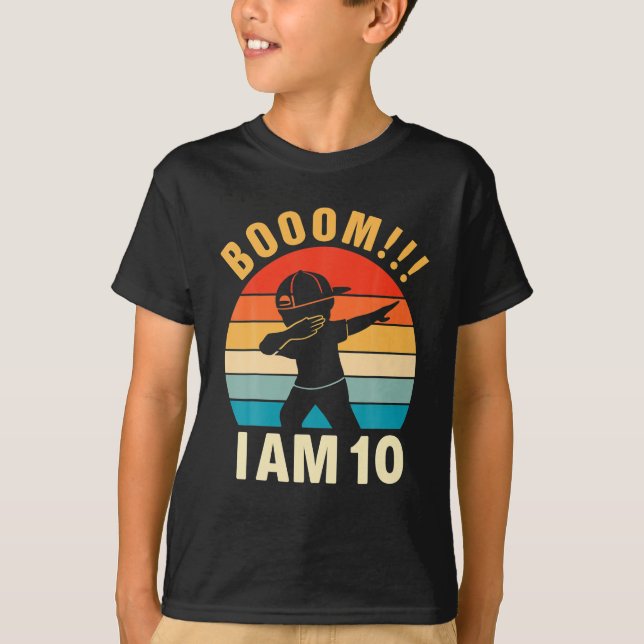 Dabbing Birthday 10 Years Old 10th Birthday Outfit T-Shirt (Front)