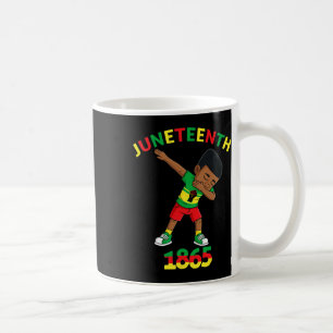 Dabbing Black King Juneteenth 1865 Brown Skin Boys Coffee Mug