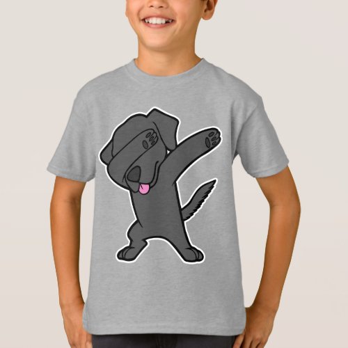 Dabbing Black Lab Retriever Hip Hop Dance Dog Dab T_Shirt