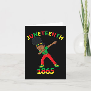 Dabbing Black Princess Juneteenth 1865 Brown Skin Card