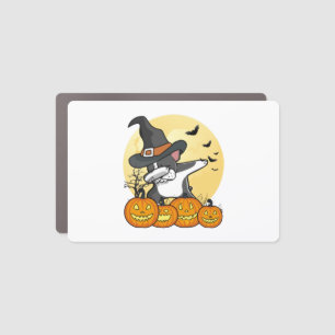 Dabbing Boston Terrier Halloween Car Magnet