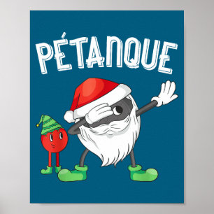 Dabbing Boules Ball Dab Christmas Cap Bouler Boule Poster