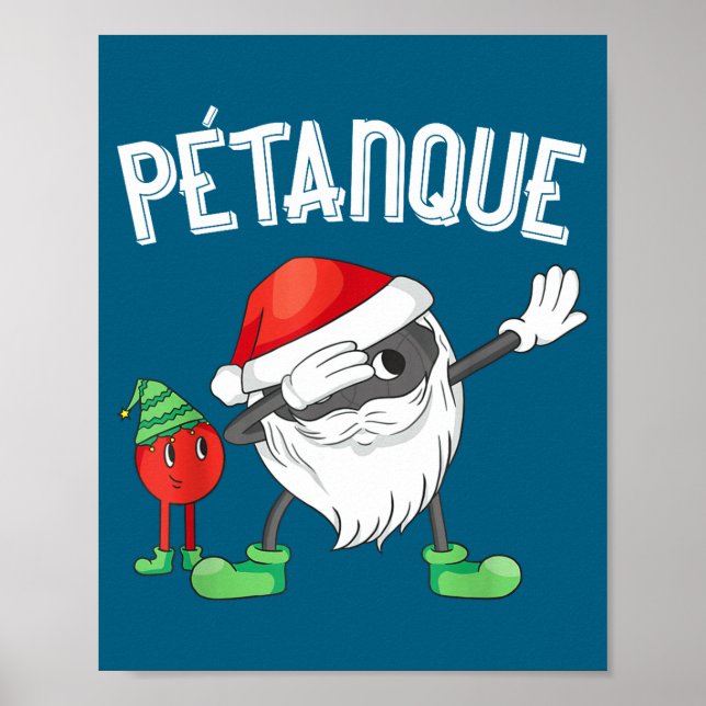 Dabbing Boules Ball Dab Christmas Cap Bouler Boule Poster (Front)