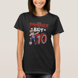 Dabbing Boy 10 Year Old Soccer Player 10th Birthda T-Shirt