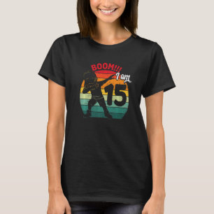Dabbing Boy 15th Birthday Party Fifteen 15 Years O T-Shirt