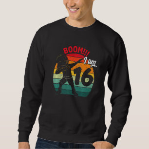 Dabbing Boy 16th Birthday Party Sixteen 16 Years O Sweatshirt