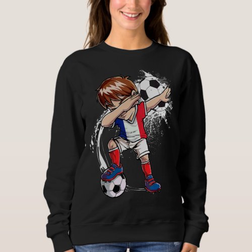Dabbing Boy France Soccer Team World Soccer Sweatshirt