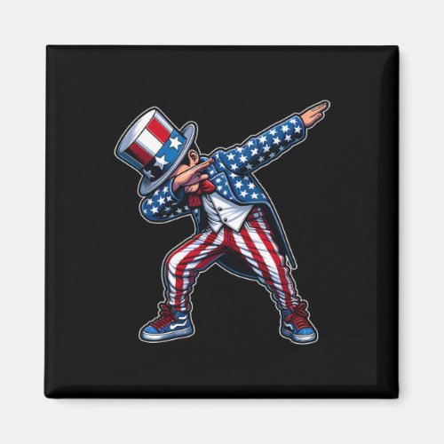 Dabbing Boy Funny 4th Of July Patriotic Design  Magnet