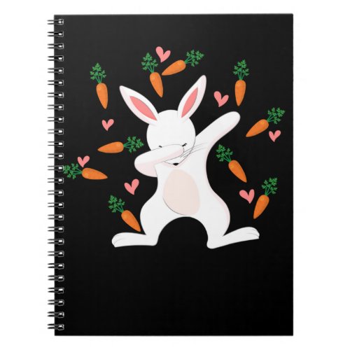 Dabbing Bunny Carrots Lover Funny Animal Notebook