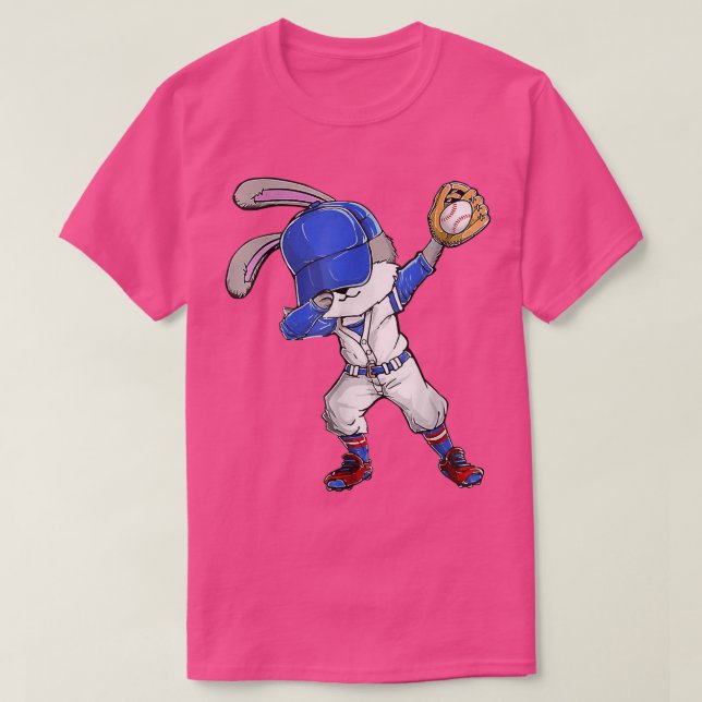 Dabbing Bunny Easter Day Baseball Catcher Happy Ea T-Shirt (Design Front)
