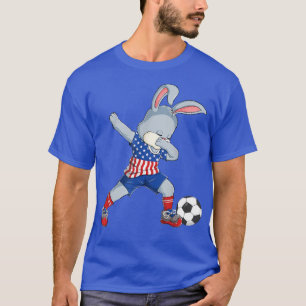 Dabbing Bunny Easter Day Soccer Happy Easter Boys  T-Shirt