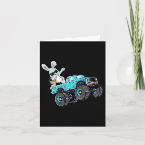 Dabbing Bunny Happy Easter Monster Truck Lovers Bo Card