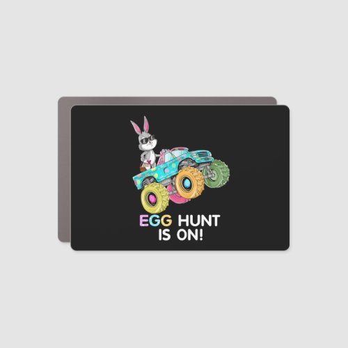 Dabbing Bunny Happy Easter Monster Truck Lovers Car Magnet
