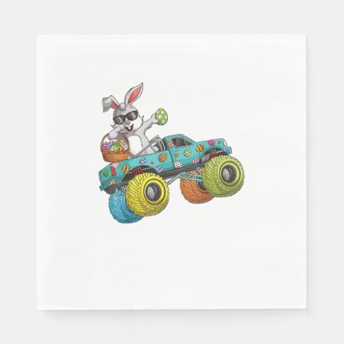 Dabbing Bunny Happy Easter Monster Truck Lovers Ki Napkins