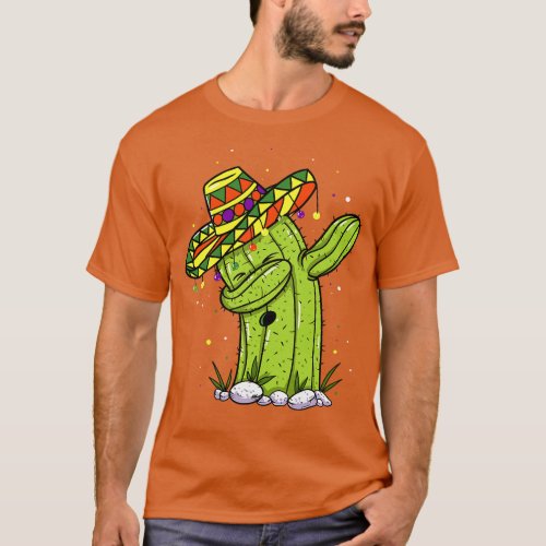 Dabbing Cactus Cinco de Mayo Mexican Party Kids To T_Shirt