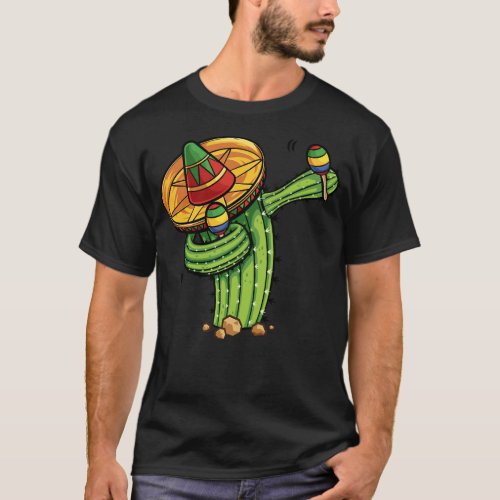 Dabbing Cactus Shirt Cinco de Mayo Fiesta Mexican