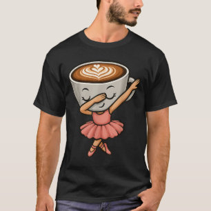 Dabbing Cappuccino Ballerina Cute Italian Brainrot T-Shirt