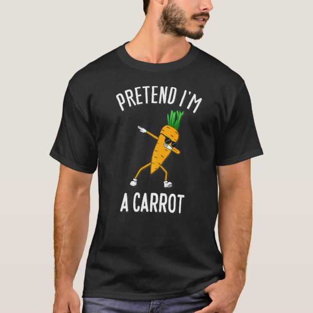 Dabbing Carrot Vegetable Botanists Vegans T-Shirt (Front)