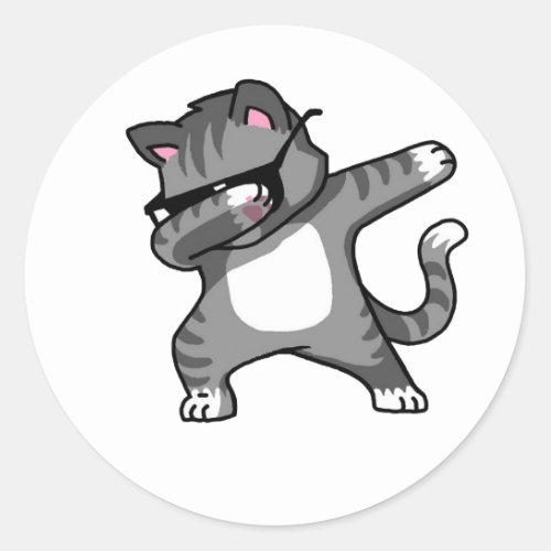 Dabbing Cat sticker Funny Cat Dab Dance Kitty