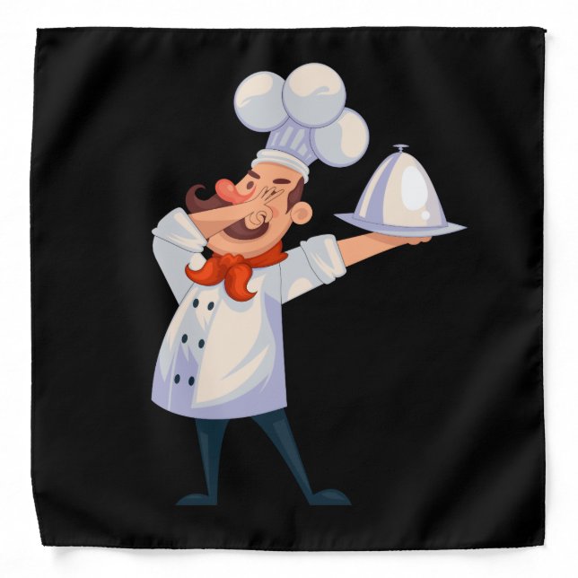 Dabbing Chef - Funny Chief Cook Profession Gift Bandana (Front)