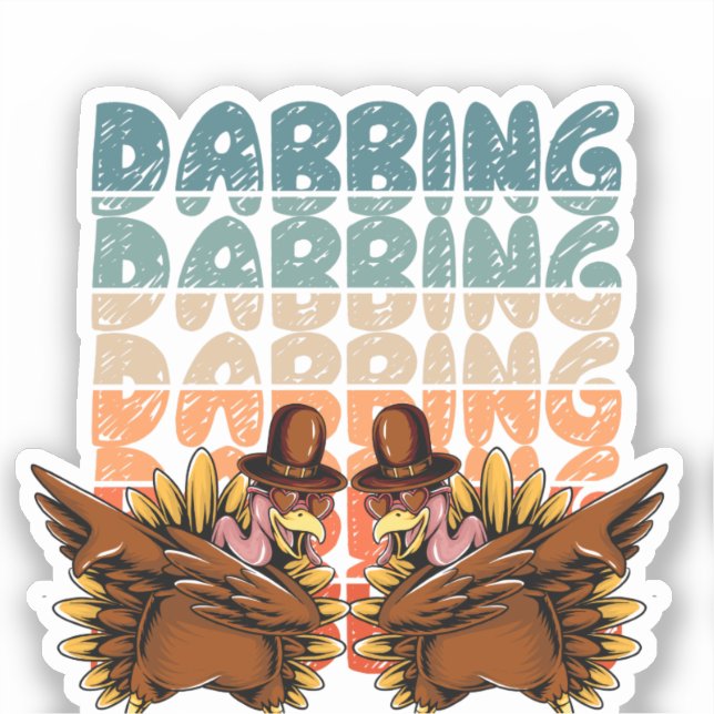 Dabbing Chickens | Funny & Cool Dab Sticker (Front)
