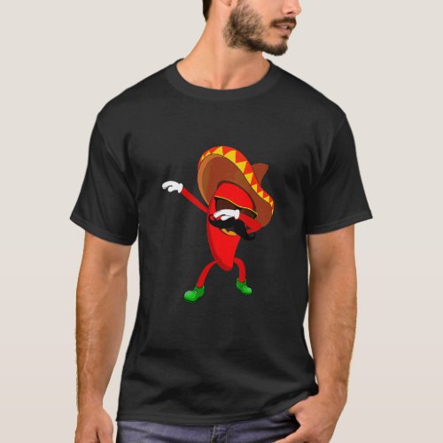 Dabbing Chili Mexican Pepper Dab  Cute Mens Womens T_Shirt