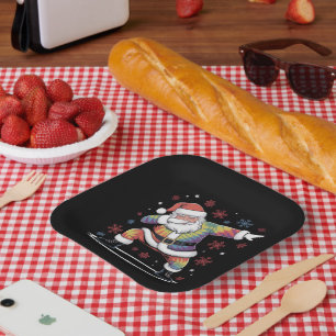 Dabbing Christmas Santa Ugly Christmas Xmas Paper Plates