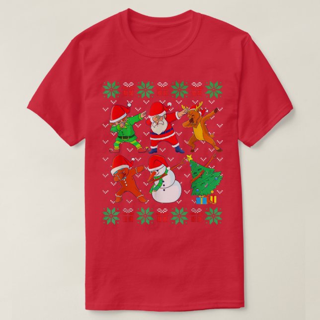Dabbing Christmas Ugly Xmas Sweater Santa Dab Squa (Design Front)