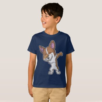 Dabbing Corgi Dab Dog T-shirt by clonecire at Zazzle