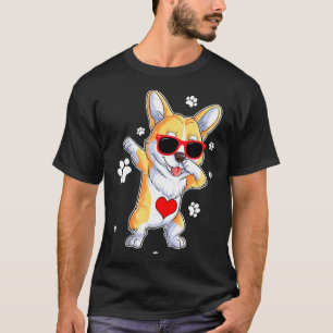 Dabbing Corgi Dog Kids Boys Girls Dab Dance T-Shirt