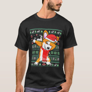 Dabbing Corgi Dog Ugly Christmas Sweater Xmas Cost