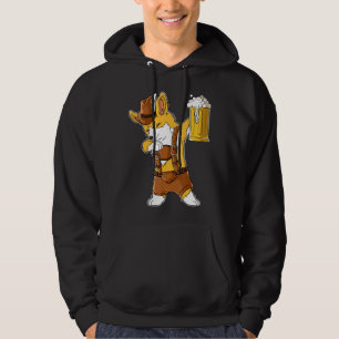Dabbing Corgi T Oktoberfest Lederhosen Men Prost B Hoodie