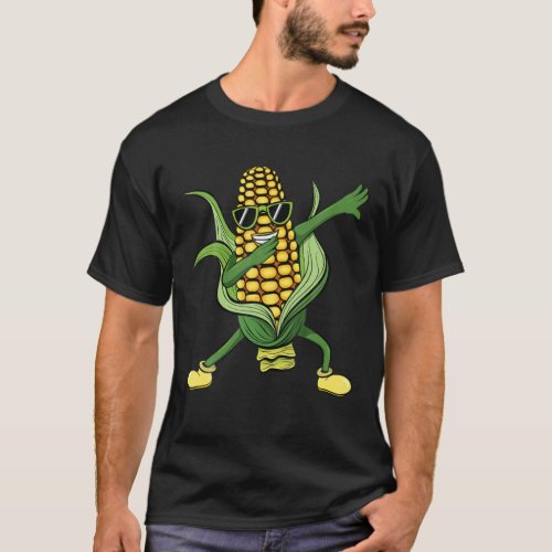 Dabbing Corn Cob  Dancing Corn Farm Farmer Gift T_Shirt