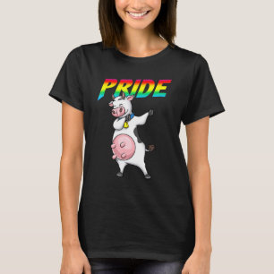 Dabbing Cow Lesbian Bisexual Gay Lgbt Pride T-Shirt