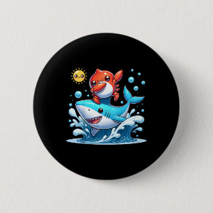 Dabbing Crab Surfing Shark Riding Ocean Wave Sun C Button