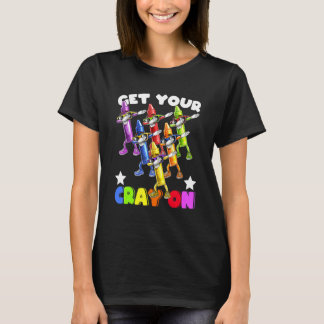 Dabbing Crayon Squad Back To School Kids Teachers T-Shirt