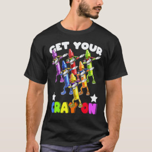 Dabbing Crayon Squad Back To School Kids Teachers T-Shirt