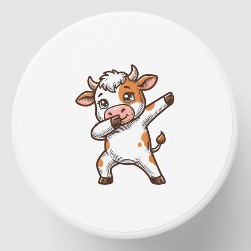 Dabbing Cute Cow Vintage Engraving T-Shirt Design_ Mini Candle Favors