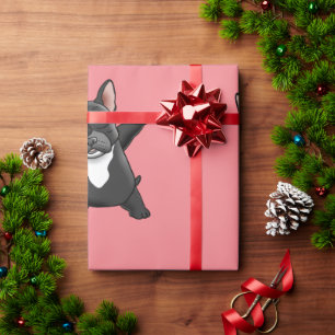 Dabbing Cute French Bulldog Wrapping Paper