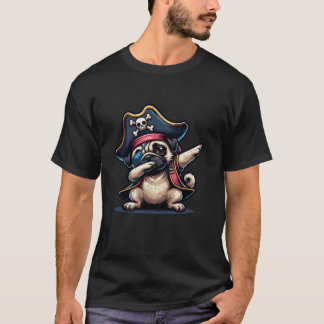 Dabbing Cute Pirate Pug Boys Girls Dog Lovers Hall T-Shirt