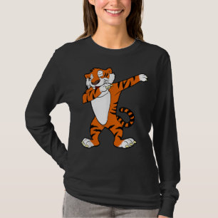 Dabbing Cute Tiger Animal Party T-Shirt
